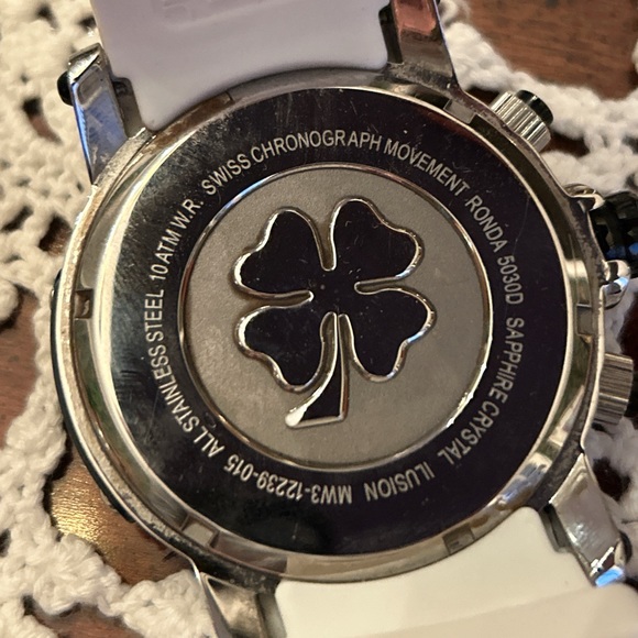 Unisex MW3-12239-015 Ilusion Roll, Analog Display Swiss Quartz White Mulco Watch - Picture 4 of 12